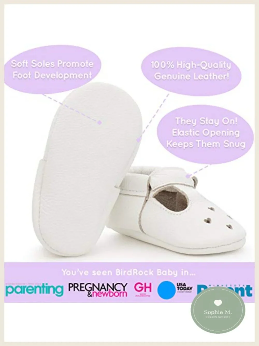 Baby Girl Genuine Leather Soft Sole Mary Jane Mocc T-Strap Infant Toddler